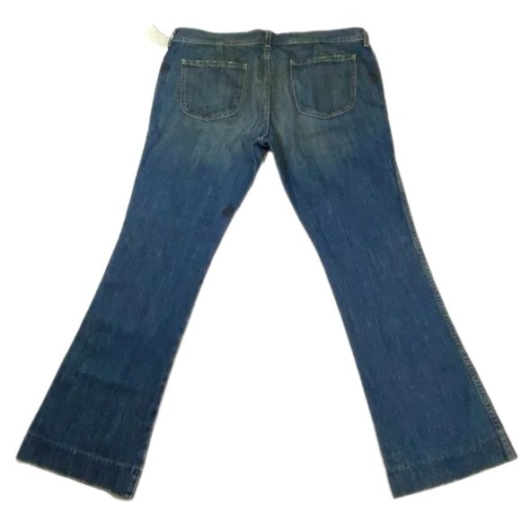 Old Navy Y2K Ultra Low Rise Boot Cut Distressed Jeans Size 16 40x33 VTG 2006 - Picture 4 of 9